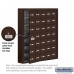 Salsbury Cell Phone Storage Locker - with Front Access Panel - 7 Door High Unit (5 Inch Deep Compartments) - 35 A Doors (34 usable) - Bronze - Surface Mounted - Master Keyed Locks